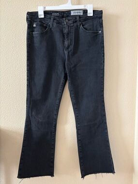 AG the Jodi crop high rise slim flare crop jeans black 30